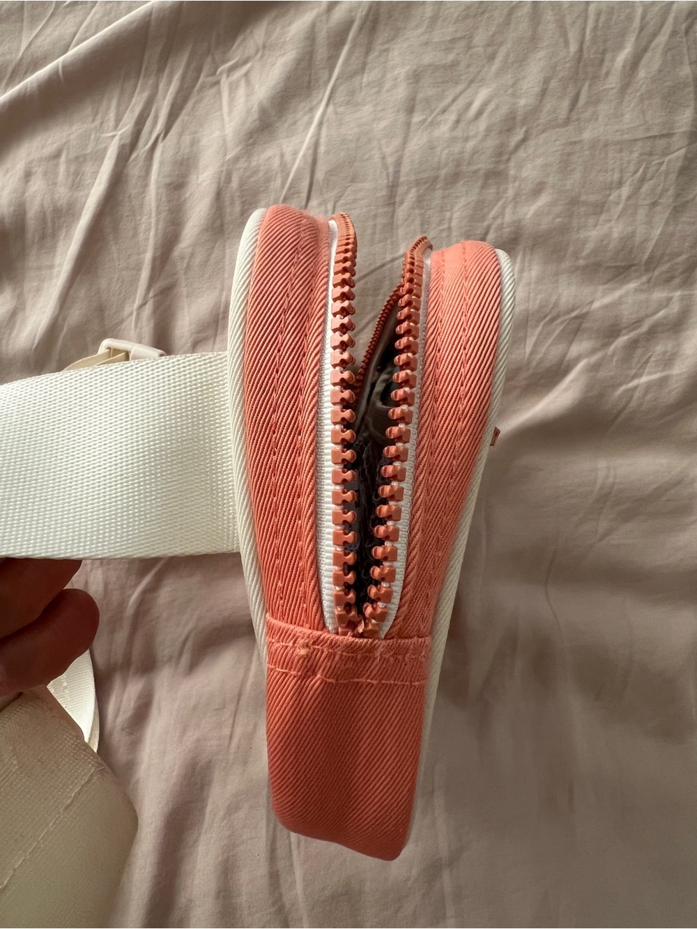 Threads Coral Fanny Pack with Nylon Cream Strap - Picture 5 of 8